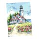 thumbnail image 2 of Kit De Punto De Cruz Estampado Faro Costero, Costura Artesanal, Tela Preimpresa, 2 of 5