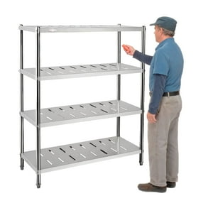 Prochef - Estante 4 Bandejas Perforadas 120X50X155 Cm. Acero Inox