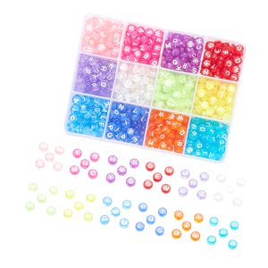 Bothyi - 600 Cuentas Acrílicas Con Letras Del Alfabeto Az Para La Fabricación De Joyas.