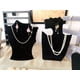 thumbnail image 4 of Expositores de joyas de terciopelo negro de 15 pulgadas de alto, expositores de sobremesa para collares y pendientes largos, maniquíes plegables para busto de joyería (juego de 6), 4 of 5