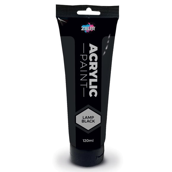 Pintura Acrílica Zieler Lamp Black 120 ml – Tubo