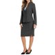 thumbnail image 4 of INSPIRE CHIC Conjunto de Falda para Mujer Regreso a Clases Traje de Maestra Conjunto de Blazer sin Cuello y Faldas Lápiz 2 Piezas Conjuntos Elegantes M Gris Oscuro, 4 of 6