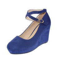 Vía Franca - Zapato Plataforma Azul Heriel
