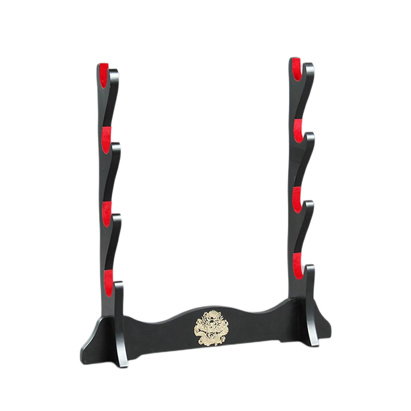 Bothyi - Soporte De Espada Samurái Soporte Horizontal Pantalla Para Flauta Wakizashi Dojo 4 Capas