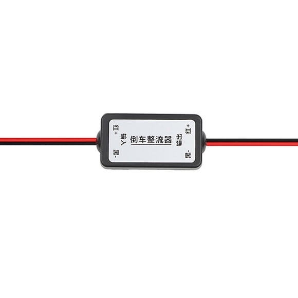 Rectificador de vista trasera de 12 V CC, reemplazo de rectificador de cámara de respaldo de filtro de alimentación de cámara de visión