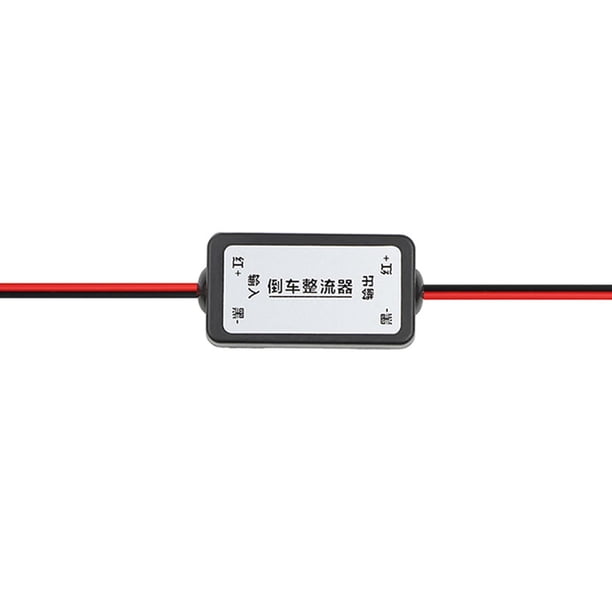 Rectificador de vista trasera de 12 V CC, reemplazo de rectificador de cámara de respaldo de filtro de alimentación de cámara de visión