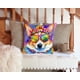 thumbnail image 5 of Almohada Decorativa Corgi Hippie Dawg 14x14, 5 of 6