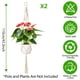 thumbnail image 3 of Juego de 2 colgadores de plantas Jaxbo, 104 cm, blanco, macramé, 3 of 9