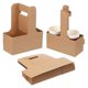 thumbnail image 1 of Uxcell 2 Portavasos con Asa 10 Piezas de Cartón Kraft para Llevar Café Marrón, 1 of 7
