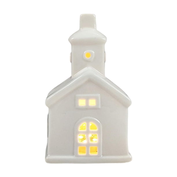 Adorno De Escritorio De Estatua De Casa En Miniatura De Navidad Para Dormitorio Interior Estilo De Vacaciones A
