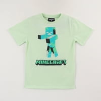 Polera Manga Corta Niño Verde Drowned Minecraft