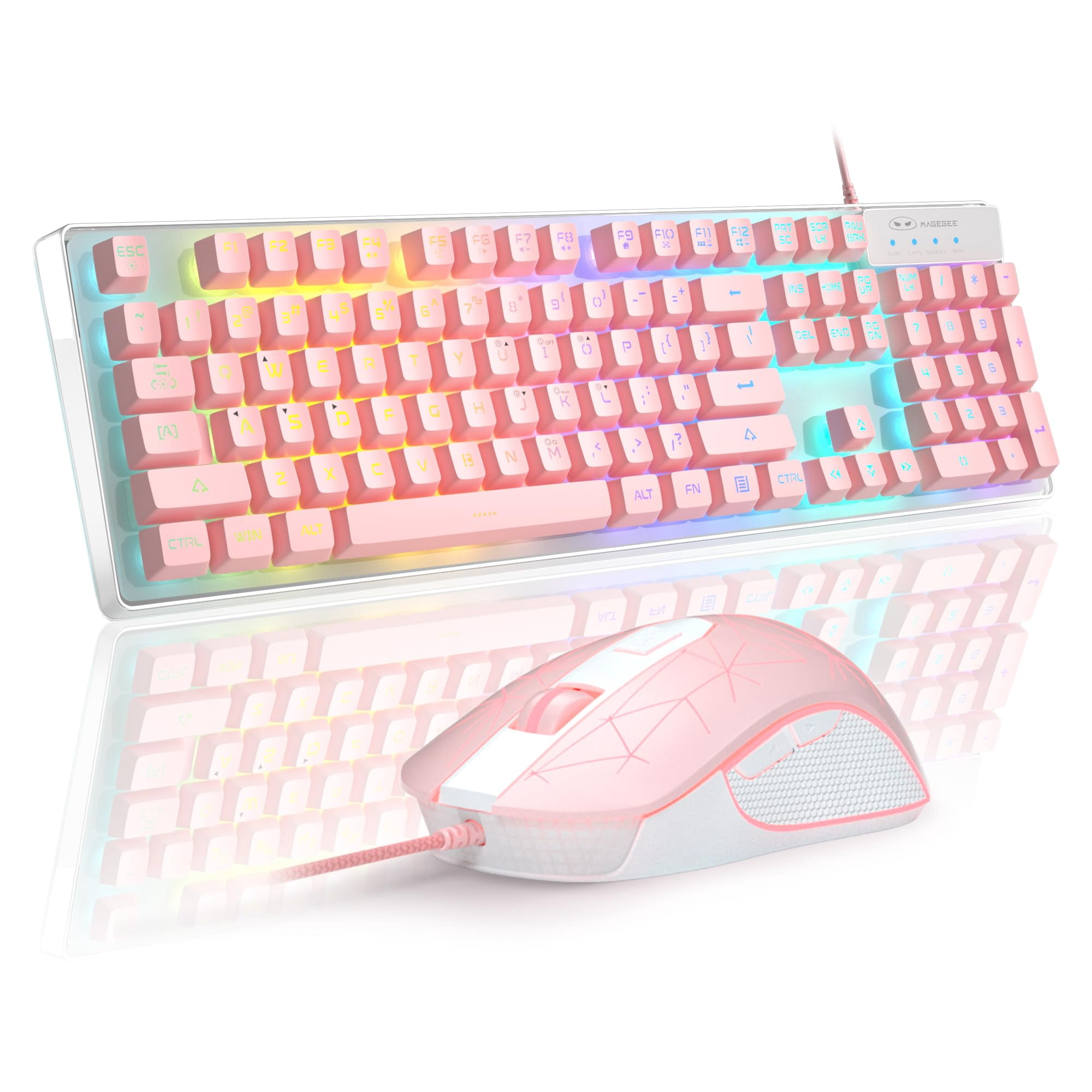Combinación De Teclado Y Ratón Para Juegos Magegee K1 Rgb Con Retroiluminación Led