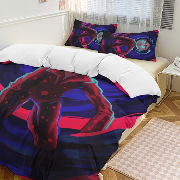 Red Blue Coraline Comforter Set Soft 3 Pcs Twin Bedding Sets Thicken for All Season