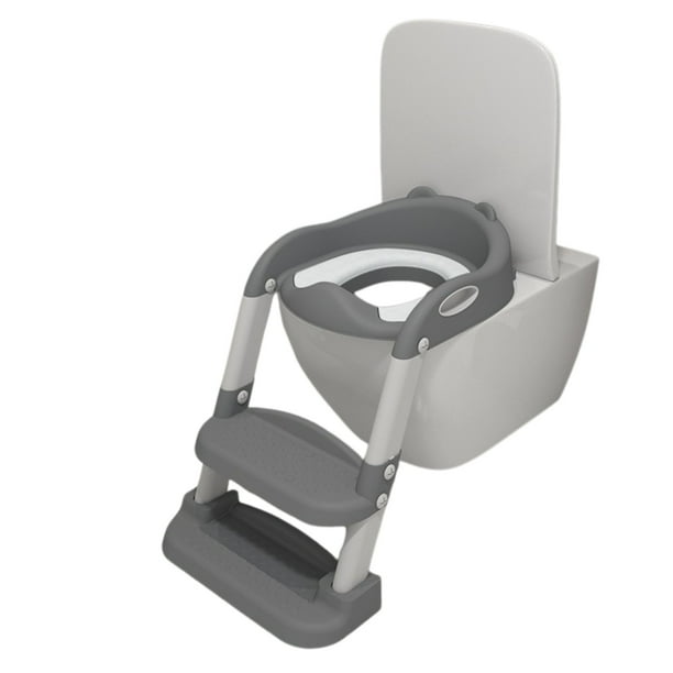 Asiento Escalera Adaptador De Baño Wc Para Niños Gris