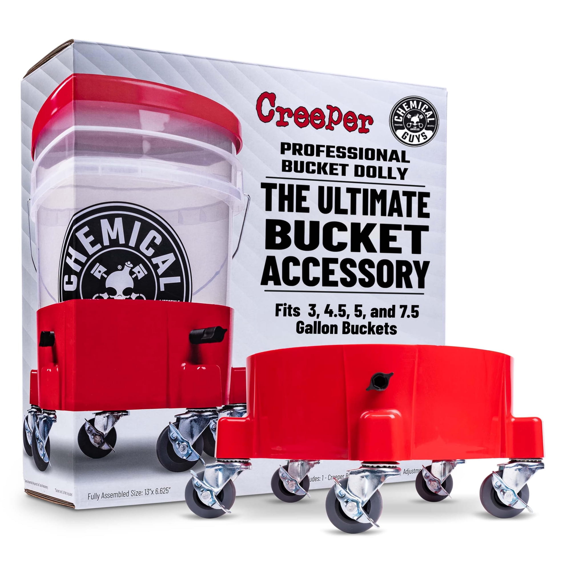 Carrito Con Ruedas Para Cubeta Chemical Guys Creeper De 5 Ruedas Giratorias
