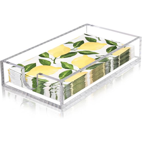 Acrylic Napkin Holder, Clear Guest Towel Holder Tray, 9x5x1