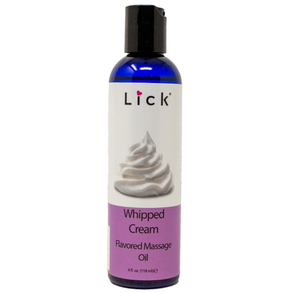 Aceite de masaje LICK con sabor a crema batida 120 ml para parejas
