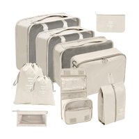 Magideal - 10 Cubos De Embalaje De Compresión, Bolsas De Almacenamiento De Ropa, Accesorios De Viaje Portátiles De Poliéster, Bolsas De Lavandería, Bolsa De Aseo