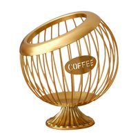 Magideal - Cesta Para Cápsulas De Café, Contenedor De Jaulas Para Cápsulas De Café, Organizador De Cápsulas De Café Expreso, Organizador De Almacenamiento De , Oro
