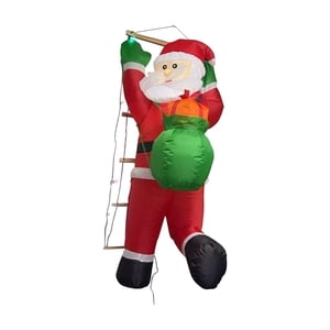 Magideal - Decoración Inflable De Papá Noel Para Navidad, Adorno Inflable Grande Para Papá Noel Al Aire Libre, Decoración Para Fiestas Navideñas Con Luz Led, Lig