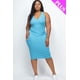 thumbnail image 1 of Vestido Ajustado sin Mangas Acanalado en Talla Grande, 1 of 9