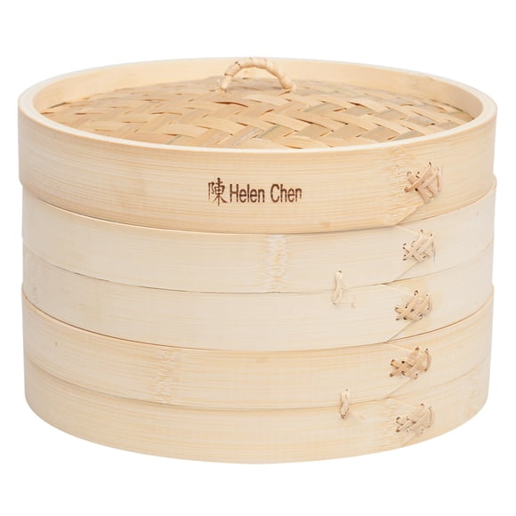 Vaporizador de alimentos Helen's Asian Kitchen, bambú, 2 niveles, 25 cm