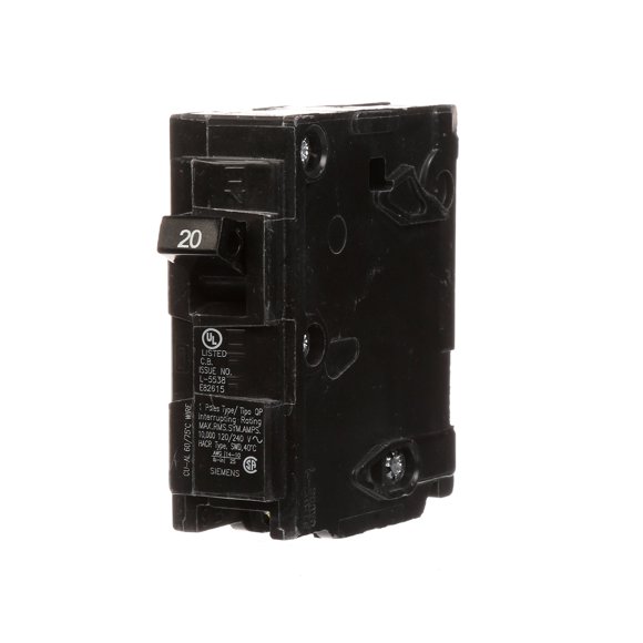 Disyuntor Siemens Q120, 20 amperios, unipolar, 120 V