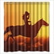 thumbnail image 1 of Cortina de ducha para niña y caballo, juego de cortinas de baño con ganchos, tamaño 66 x 72 pulgadas, 1 of 3
