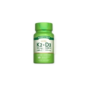 Natures Truth - Vitamina Ultra K2 + Mk-7 + D3 - 50 Cps -
