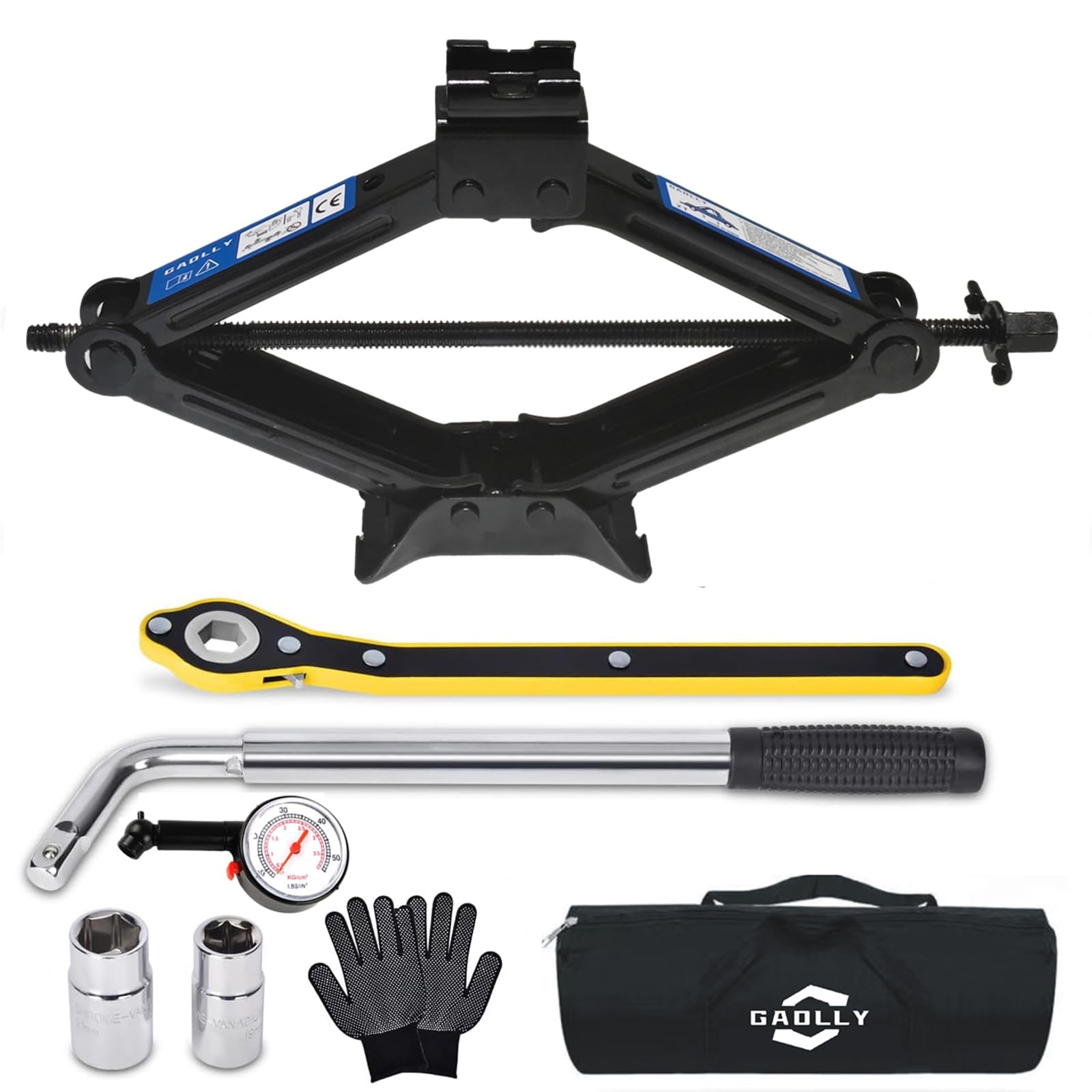 Kit De Emergencia Gaolly Scissor Jack 2 Toneladas