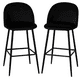 thumbnail image 1 of Pack 2 Pisos de Bar Taburete Velvet 66cm Terciopelo Negro, 1 of 5