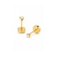 thumbnail image 1 of Aros Abridores Chispas 2mm No1 Oro 18k Circón Bebé Niña, 1 of 7