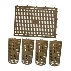 Ioensy - 5 Protectores Extensibles Para Plantas, Para Jardín, Césped, Árboles Jóvenes, Troncos, Color Marrón