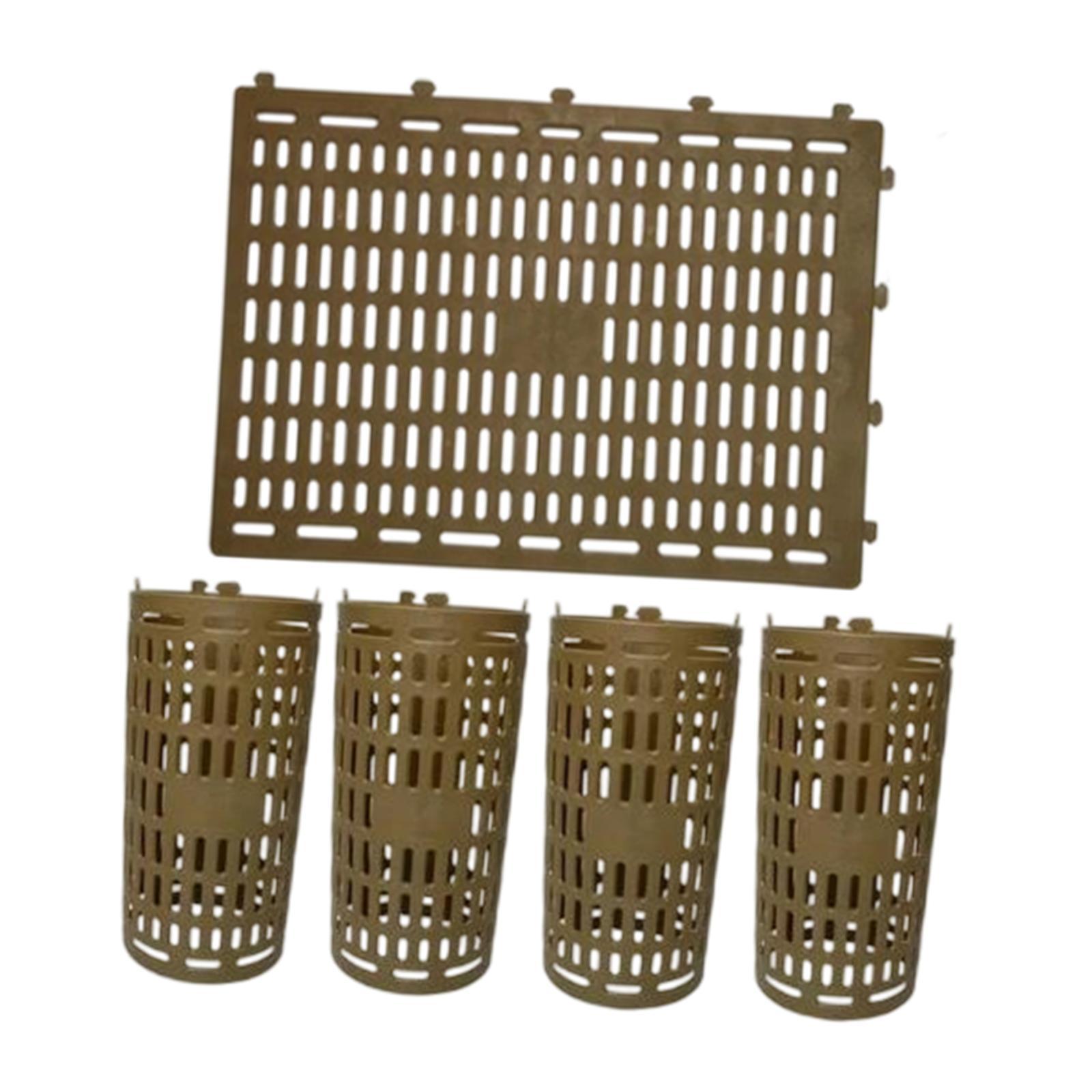 Ioensy - 5 Protectores Extensibles Para Plantas, Para Jardín, Césped, Árboles Jóvenes, Troncos, Color Marrón