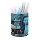 thumbnail image 1 of Servicio de Jurado-theme Cylinder Pen Holder Pencil Organizer with Flannel Lining PVC Leather Material Cardboard Base for study work 10*8CM, 1 of 6