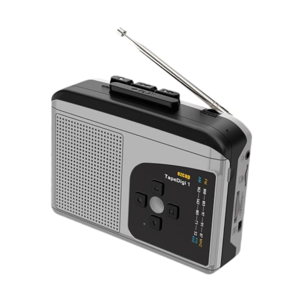 Reproductor de casete Reproductor de cinta de casete Convertidor de cinta a MP3 compacto y liviano Grabadora de casete para noticias de aprendizaje de