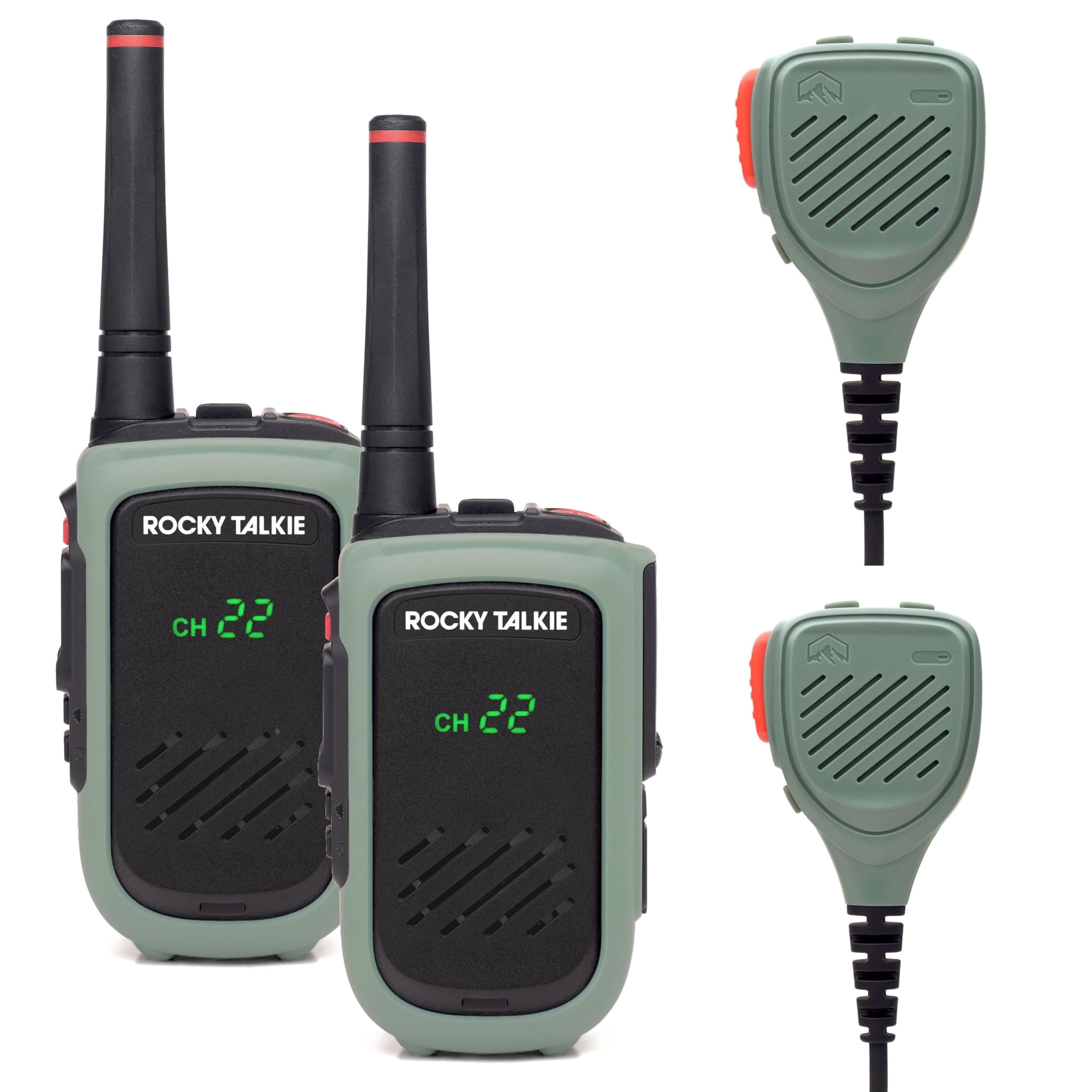 Radio Gmrs Rocky Talkie Expedition De 5 W Con Micrófono De Mano Impermeable