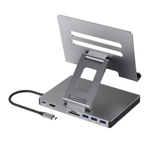 Magideal - Soporte De Estación De Acoplamiento Fácil De Usar Aesorios Resistentes Base De Expansión Adaptador Multipuerto Para Portátiles Equipos Electrónicos , 8 En 1