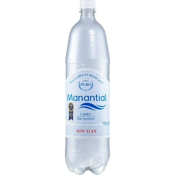 Agua Botella Purificada sin Gas, 1.5 L