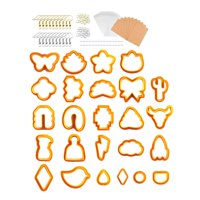 Magideal - 125X Para Ganchos De Pendientes De Arcilla Polimérica, Rodillo De Arcilla Geométrico, Accesorios De 25 Formas, Kit Para Hacer Pendientes Para , Naranja Naranja 125 Piezas