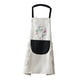 thumbnail image 3 of Delantal de Cocina para Mujer con Bolsillo y Toalla de Mano, Gris, 3 of 3