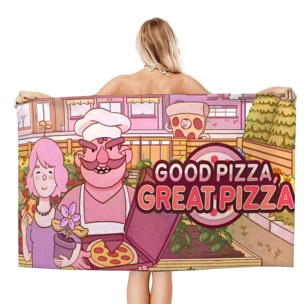 Juego de Pizza Toalla de playa de secado rápido con diseño temático, regalo para mujeres y niñas, ideal para cumpleaños, fans, amantes de la música, uso en la playa o al aire libre, 78 × 150 cm