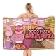 thumbnail image 1 of Juego de Pizza Toalla de playa de secado rápido con diseño temático, regalo para mujeres y niñas, ideal para cumpleaños, fans, amantes de la música, uso en la playa o al aire libre, 78 × 150 cm, 1 of 6