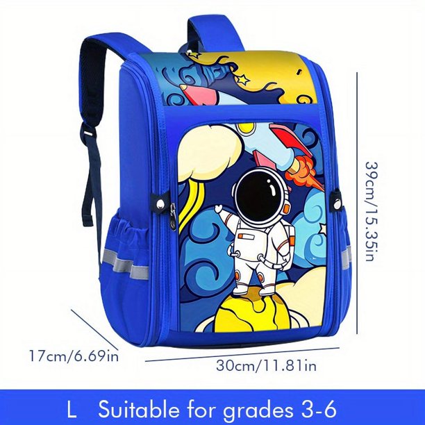 Cartoon Cute Rocket Astronaut School Bag, Laptop Bag, Outdoor Sports Casual Backpack, Travel Backpack Birthday Gift