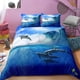 thumbnail image 1 of Dolphin Sea Wave Quilt Duvet Cover Set Double Pillowcase Home Textiles Soft3-Piece Bedding Set, 1 of 5