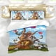 thumbnail image 5 of Madagascar Conjunto de sábanas temático, trío de piezas, cómodo y amigable con la piel, diseño único, regalo de decoración para el hogar para familiares, amigos y fans, 90 cm * 190 cm, 5 of 6