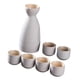 thumbnail image 1 of Juego De Sake Japonés, Recipiente De Cerámica Para Sake, Juego De Tazas Para Fiesta De Té, Gabinete Para El Hogar, Blanco, 1 of 3
