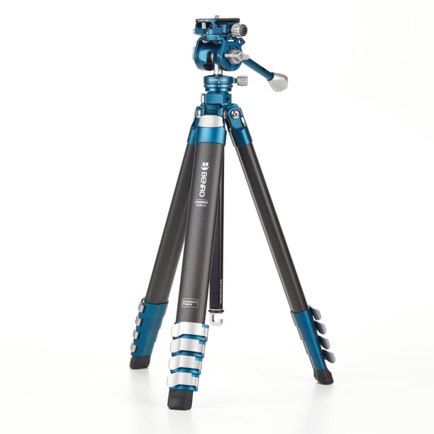 Trípode Benro CyanBird de fibra de carbono de 5 secciones con cabezal FS20Pro 2 en 1 (TCBC15FS20PROC)