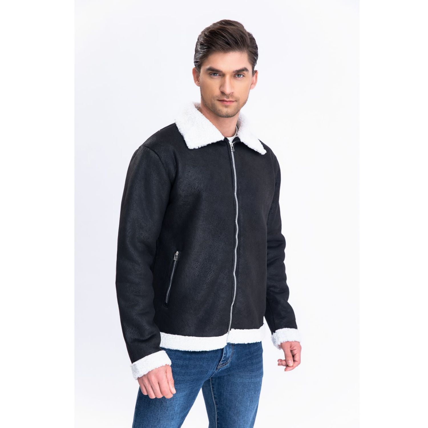 Likeshop - Chaqueta Aviadora Hombre Cierre Chiporro Tendencia 7554