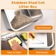 thumbnail image 4 of Caja de arena para gatos Fitrobust de acero inoxidable, extra grande, 4 of 9